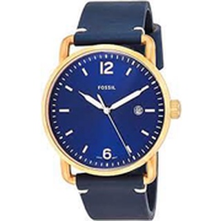 The Commuter Three-Hand Date Blue Leather Watch