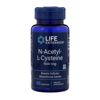 ล็อตใหม่ 2024 Life extension, NAC (N-Acetly-L-Cysteine) 600mg. 60 เม็ด