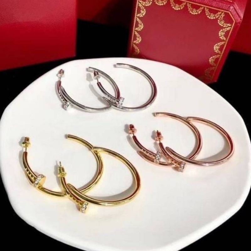 ต่างหูห่วงตะปู Cartier ไฮเอน | Shopee Thailand