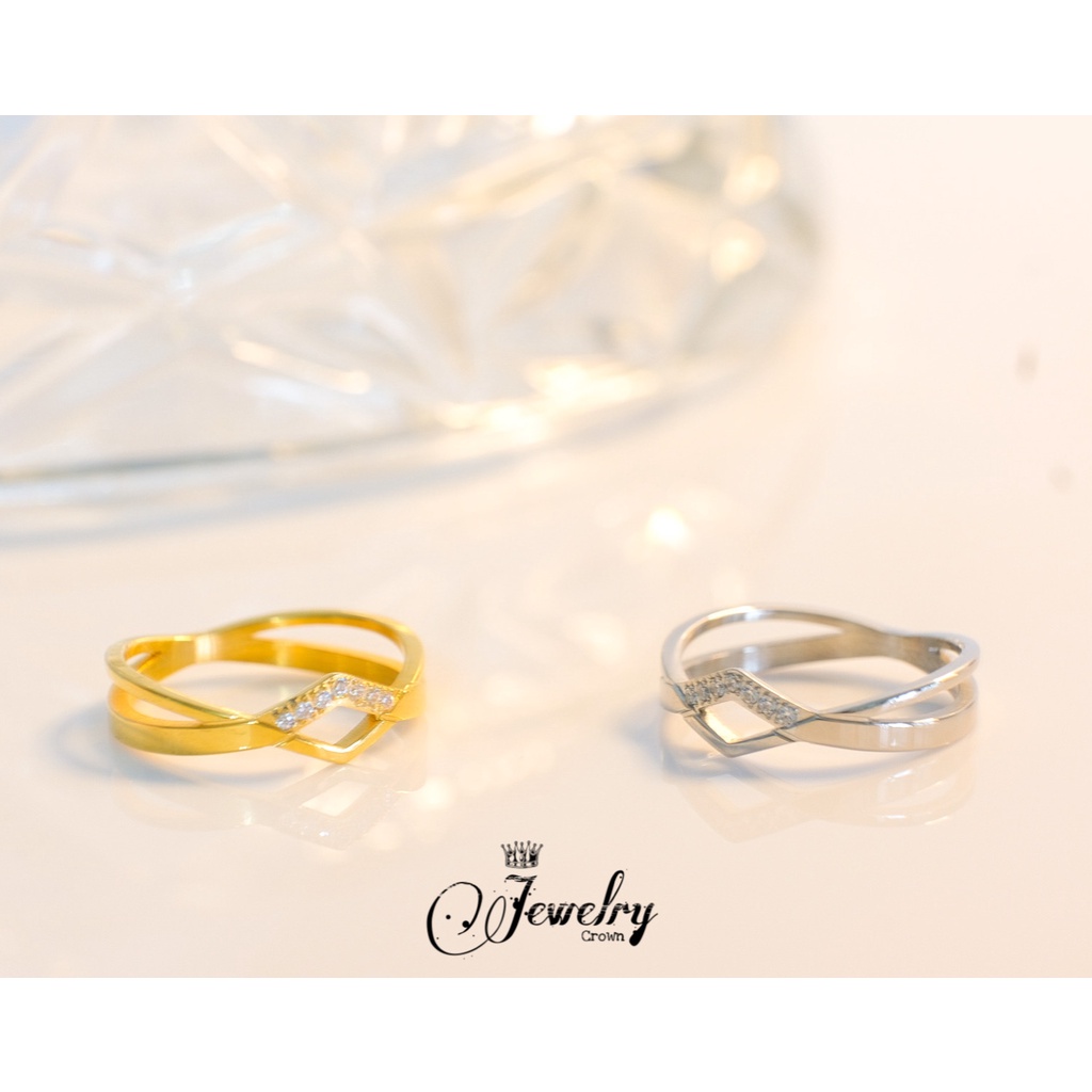 Jcrown Kayla Ring แหวนแฟชั่นไทเทเนียมผู้หญิงสแตนเลส