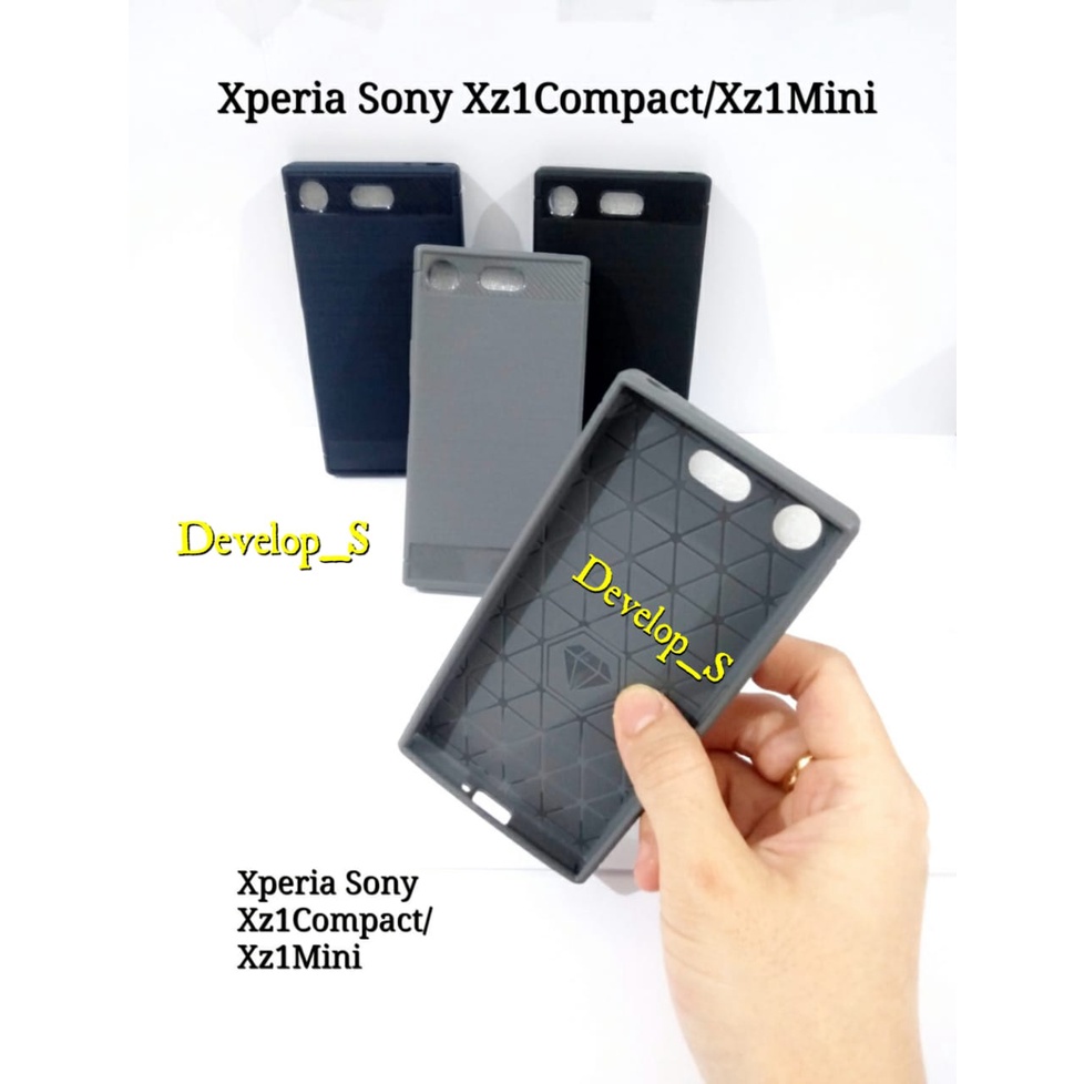 เคส Rugged Casing Fiber Carbon Sony Xperia XZ1 MINI XZ1 Compact / XZ2 Mini XZ2 Compact