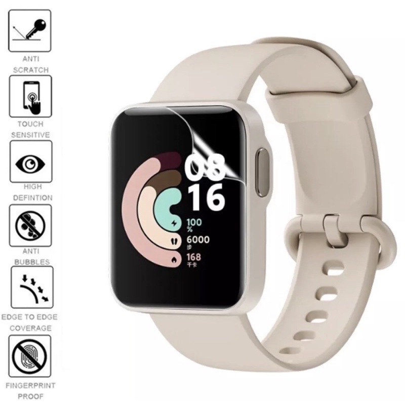 ฟิล์มฟ้องกันหน้าจอ ชนิด TPU สีใส แบบเต็มจอ สำหรับนาฬิก จอ LCD Xiaomi Mi Watch Lite Redmi Watch Global version ราคา ถูกที่สุด ดีลบีเคเค แกลเลอรีภาพที่ 6