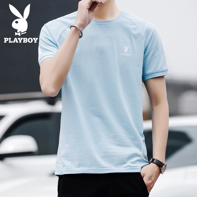 Playboy เสื้อยืดแขนสั้น แฟชั่นฤดูร้อน สำหรับผู้ชาย 2020 #8