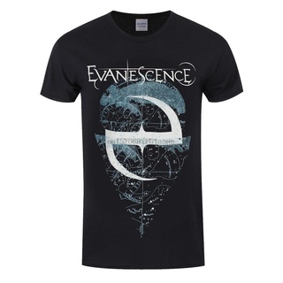 เสื้อยืดผ้าฝ้ายพิมพ์ลาย เสื้อยืดแขนสั้น พิมพ์ลายแผนที่อวกาศ Evanescence สีดํา สําหรับผู้ชาย