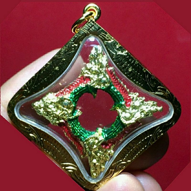 NAGA 4 หัว TALISMAN RICH LUCKY DRAGON PHA LP OLD THAI BUDDHA AMULET PENDANT MAGIC ANCIENT IDOL
