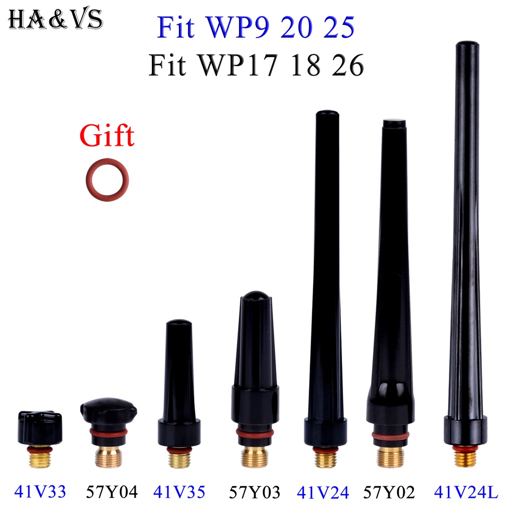 ชุดหัวเชื่อมไฟฉาย 41V33 41V35 41V24 41V24L 57Y04 57Y03 57Y02 TIG ยาว กลาง สั้น สําหรับ WP9 17 20 18 