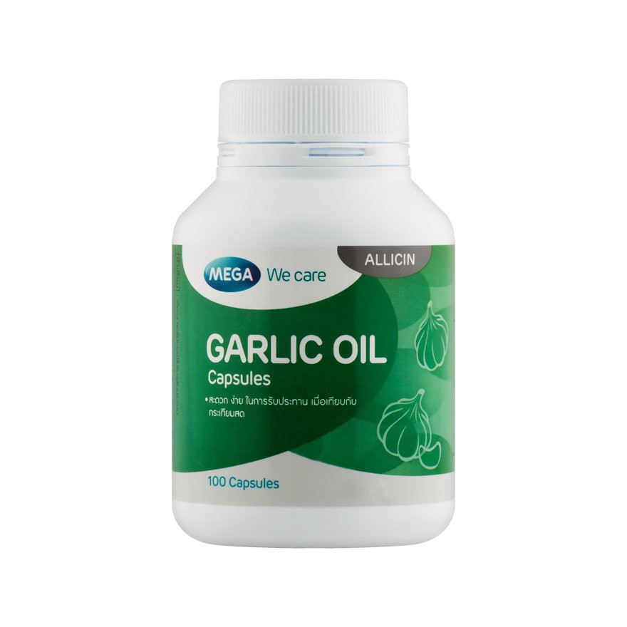 MEGA  GARLIC OIL 100'S น้ำมันกระเทียม ลดโคเลสเตอรอล