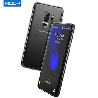 ROCK case Samsung S9 / S9 plus หลังใสแข็ง ขอบนิ่ม รุ่น Pure series (มี 2 สี)