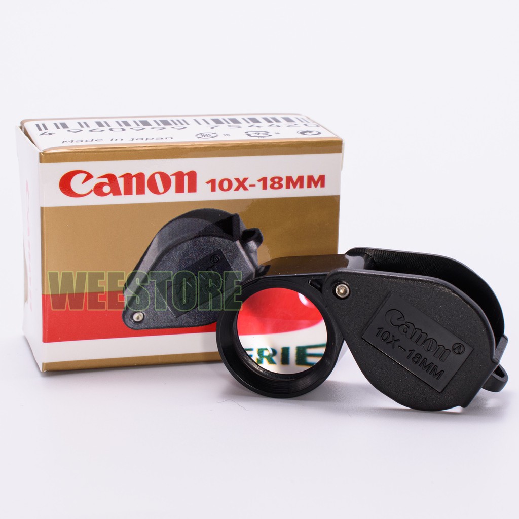 * ฟรี!! ซองหนังใสกล้องเย็บตรงรุ่น* Canon A.SERIES กล้องส่องพระ/ส่องจิวเวอรรี่ 10x18mm Loupe เลนส์แก้วเคลือบตัดแสง ชัดจริ