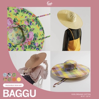 Packable Sun Hat หมวกพับเก็บได้ พร้อมส่ง ผ้าคอตตอน 100% แบรนด์ BAGGU นำเข้าจากประเทศอเมริกา หมวกชายหาด หมวกแฟชั่น