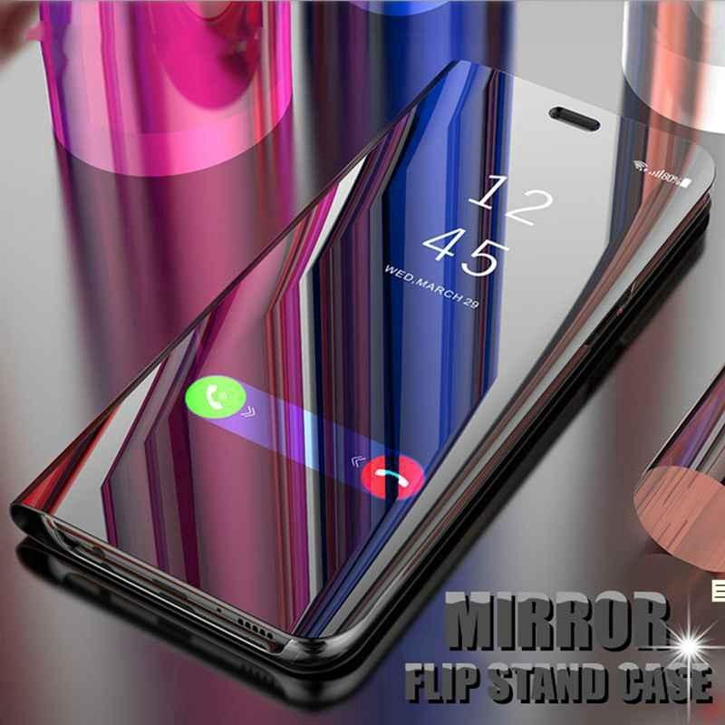 Samsung J7 DUO A8 Plus A7 A9 A9S A9 Star Pro A6S S-VIEW Smart Mirror Flip Clear Phone Case