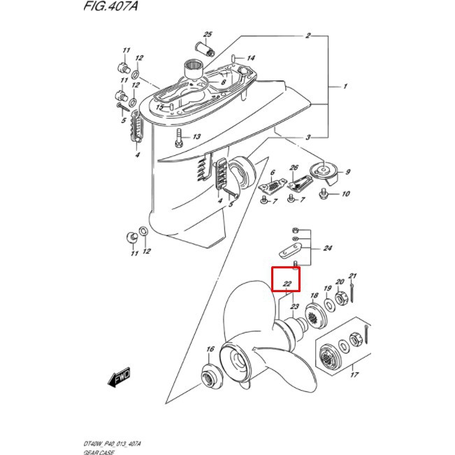 58100-92L30-019 PROPELLER COMP(3X11-1/2X13)	ใบพัด (3X11-1/2X13) เครื่องยนต์เรือซุซุกิ Suzuki 8100-92
