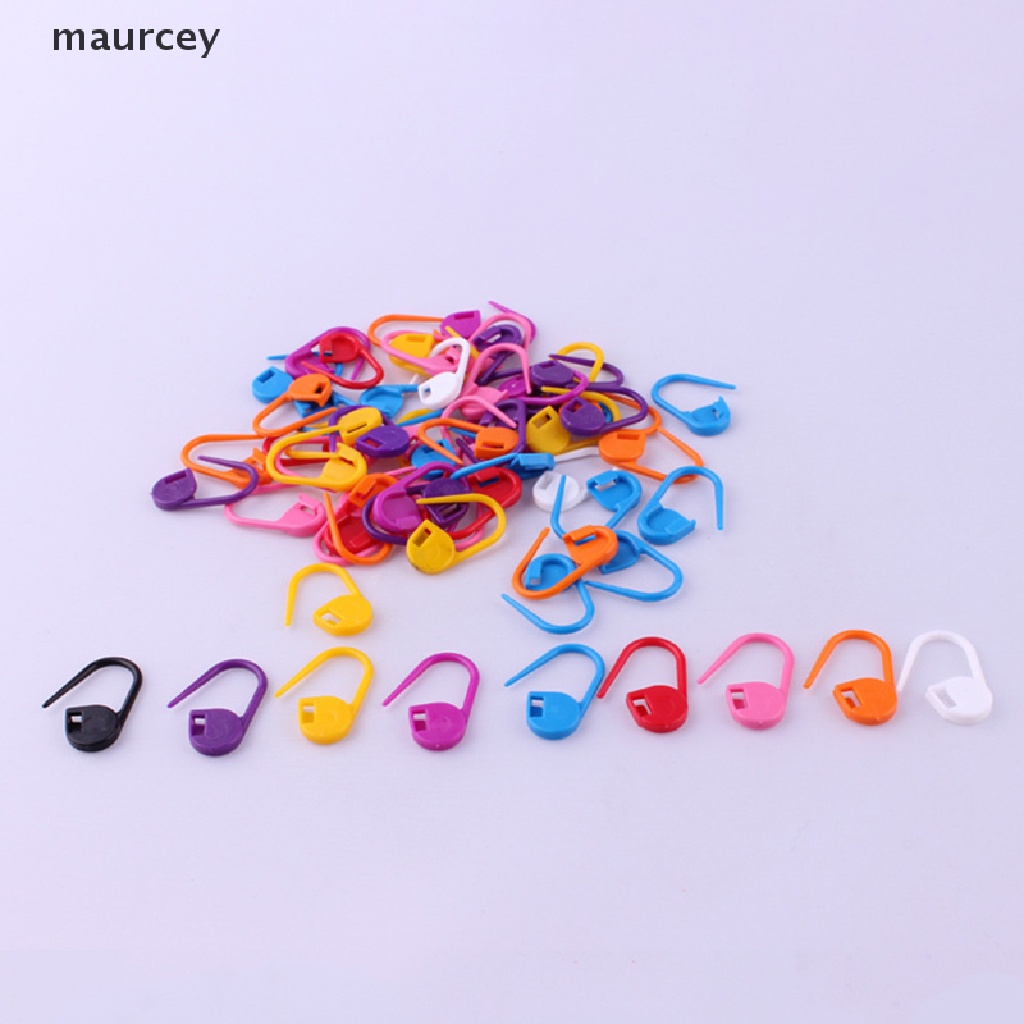 maurcey 100Pcs Mix Color Knitting Tools Locking Stitch Markers Crochet Latch Marker Pin MC