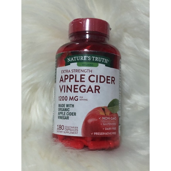 [พร้อมส่ง💕]Apple Cider Vinegar 1200 mg. 180 เม็ด