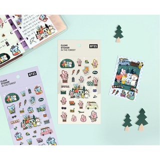 [BT21] พร้อมส่ง สติกเกอร์ Clear Sticker In The Forest