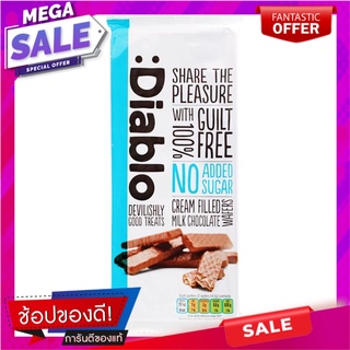 เดียโบลครีมฟิลด์มิลดค์ช็อกโกแลตเวเฟอร์ 100กรัม Diablo Cream Field Milk Chocolate Wafer 100g.