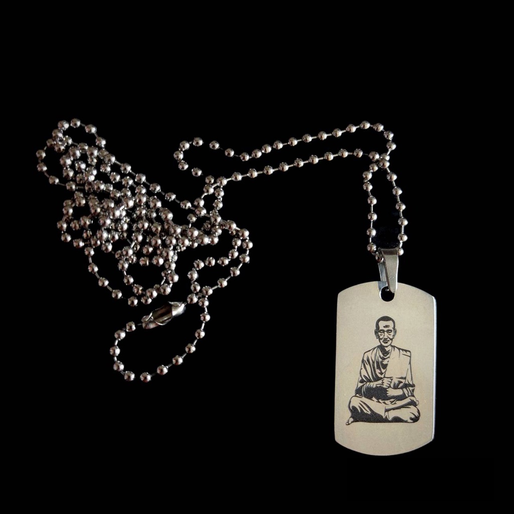 สลักชื่อภาษาไทยได้  สร้อยทหาร สร้อย Dog Tag แบบยิงเลเซอร์ สลักชื่อฟรี 1 ด้าน