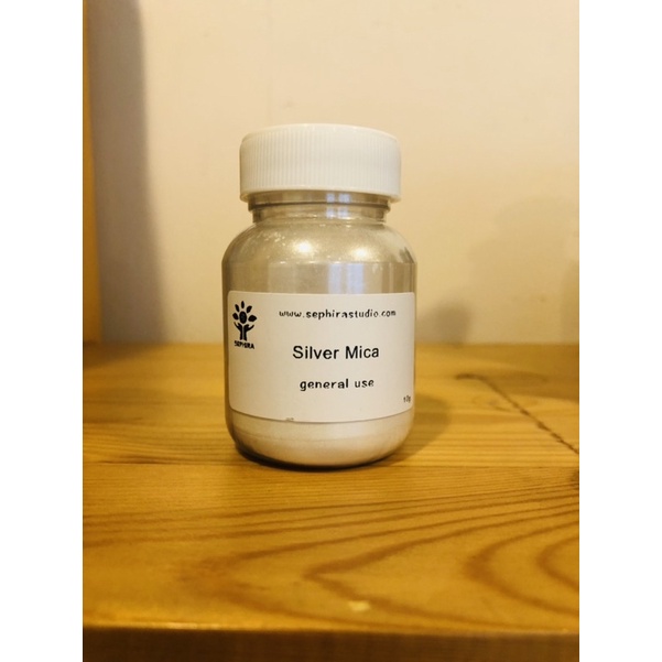 สีไมก้า Silver Mica Cosmetic สีประกายมุกขาว เกรดเครื่องสำอาง สำหรับผสมทำสบู่ ทำลิป ทำเรซิ่น ทำเทียน ราคา ถูกที่สุด ดีลบีเคเค แกลเลอรีภาพที่ 4