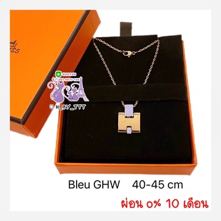 H ermes Eileen Necklace violet RG ยาว 45 cm  ของแท้ pop