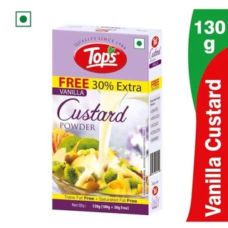 Tops Custard Powder Vanilla - 100g + Free 30% Extra Mono Carton ผงคัสตาร์ด ผงคัสตาร์ดครีม คัสตาร์ดผง ไส้ขนม คัสตาร์ดครีม