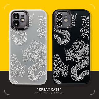 Iphone 11 X 12 กรณี กล้องไฟฟ้า มังกรสไตล์จีน อ่อนนุ่ม TPU กรณี เคสโทรศัพท์สำหรับการป้องกันแบบรวมทุกอย่างสำหรับ IPhone XS XR