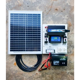 ชุดนอนนา 1000W ชุดคอนโทรลเลอร์ชาร์จเจอร์ โซล่าเซลล์ พลังงานจากแสงอาทิตย์12V/220V 🔥พร้อมแผง20w แบตเตอรี่12A🔥พร้อมใช้งาน🔥