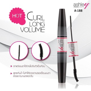 🌟 มาสคาร่า 2 หัวแปรง กันน้ำ แอชลีย์ ASHLEY TWO STEP MASCARA A-188