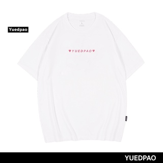 Yuedpao เสื้อยืด OVERSIZE Pink LOGO รับประกันไม่ย้วย 2 ปี เสื้อยืดสีพื้น OVERSIZE_สี WHITE