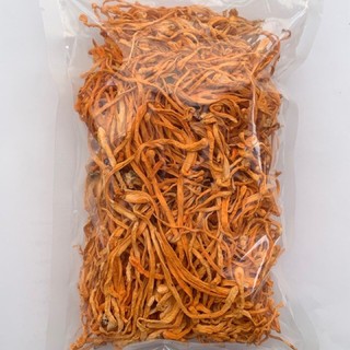 ถั่งเช่าสีทอง อบแห้ง dried cordyceps ถั่งเช่าแท้ ถั่งเช่า 虫草花Gold Cordyceps น้ำหนัก 100กรัม