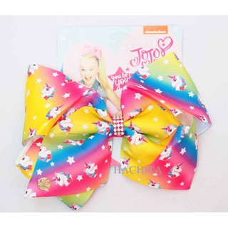 โบว์ JOJO SIWA  โบว์โจโจ้ฮิตติดเทรน ไซด์ใหญ่ 8 นิ้ว(L)จั้มโบ้ไซด์ ลวดลายหลากสี สวยหรู เก๋ น่ารัก