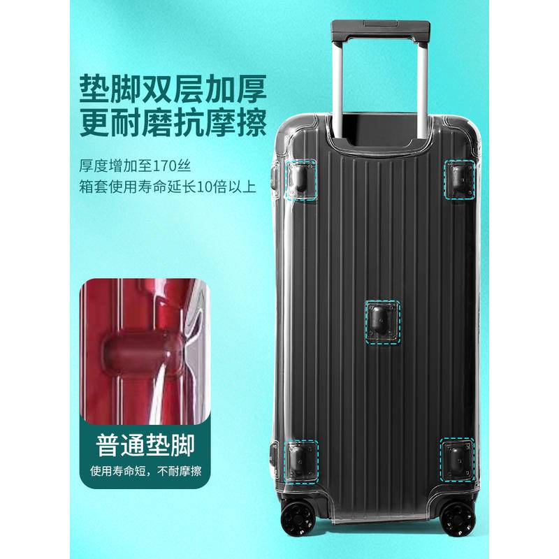 ผ้าคลุมกระเป๋าเดินทาง แบบหนา สีโปร่งใส สําหรับ Essential Trunk Plus 31 33 นิ้ว rimowa