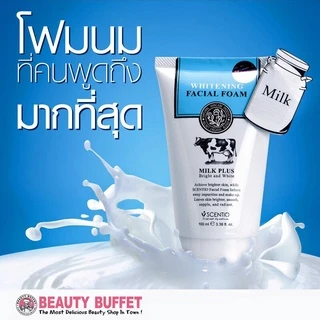 Beauty Buffet Scentio Milk Cleansing Gel/Facial Foam โฟมล้างหน้า 100ml (Anti - Acne/Glow Radiance/Whitening Q10)