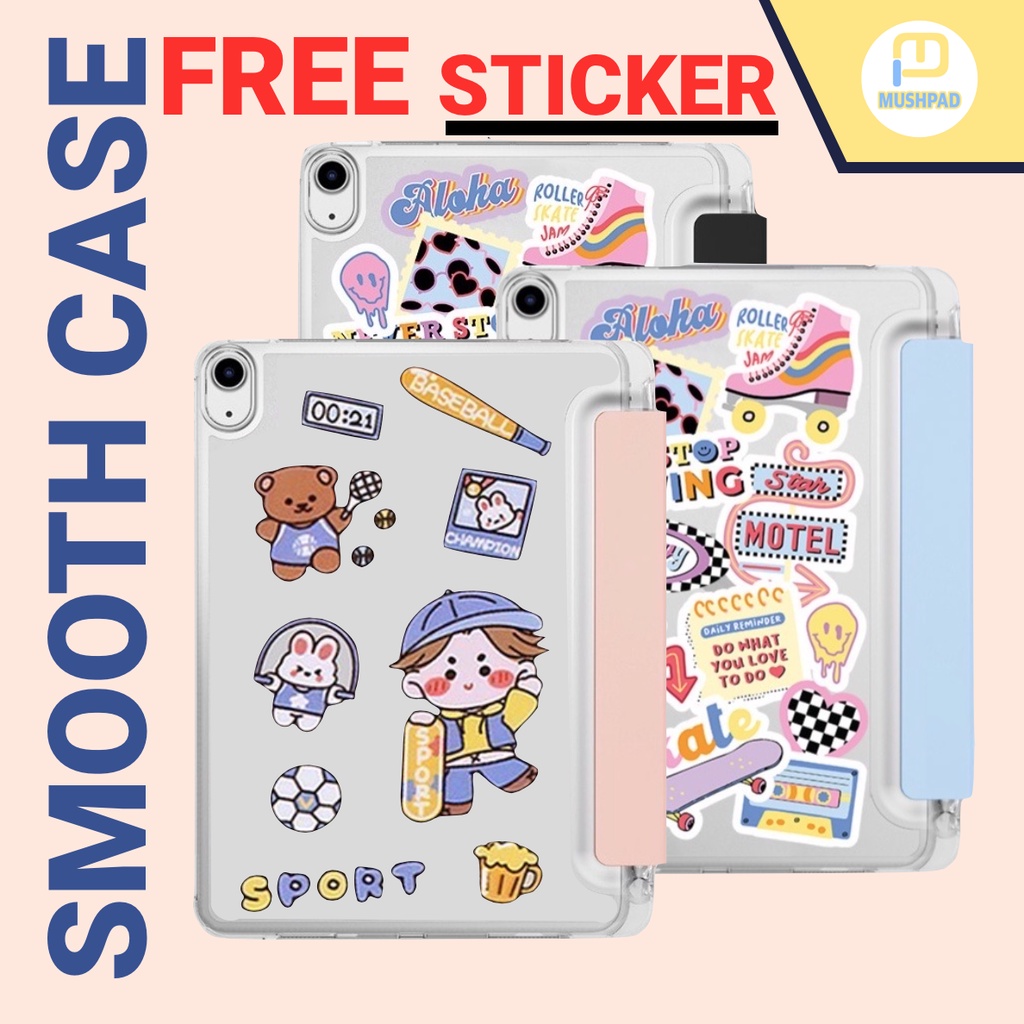 New Gen10 แถมสติกเกอร์💥เคสสำหรับไอแพดหลังใส Case มีที่ใส่ปากกาหลังใส ฟิล์มกระจกสำหรับไอแพด Gen10 Gen