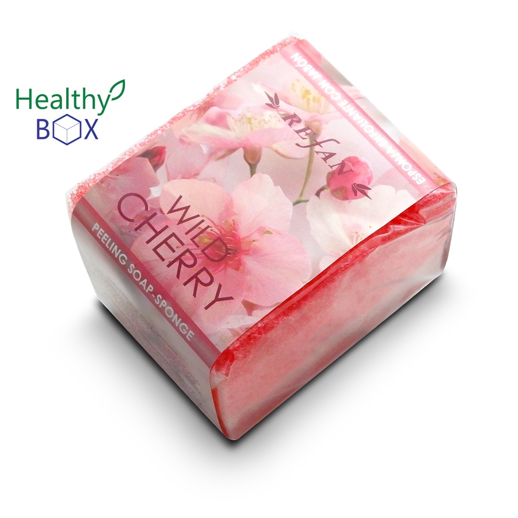 Refan Peeling Soap Sponge Wild Cherry ทำความสะอาดผิว (V)