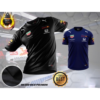 เสื้อยืด ไมโครไฟเบอร์ พิมพ์ลายกราฟฟิค Honda Formula One F1 สําหรับแข่งรถ เล่นกีฬา