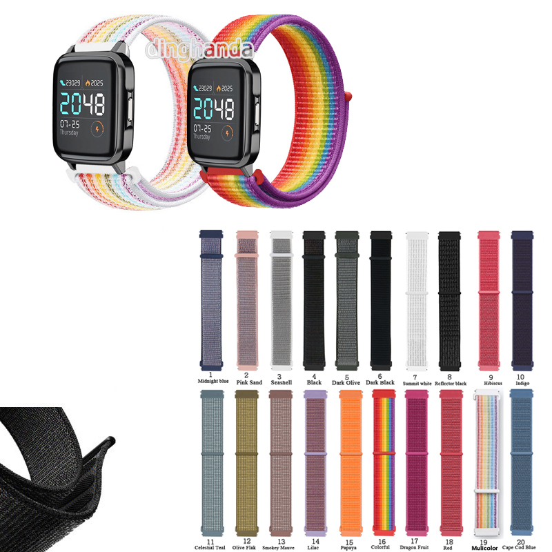 สายรัดไนลอนแบบห่วงกีฬาสําหรับ Haylou LS02 RS4 RS4 Plus