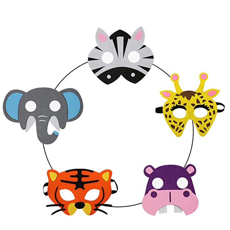 Woody Animal Childrens Performance Mask Felt Blindfold Party Forest Mask Toy Dress Up Props