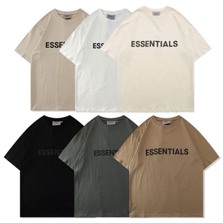 ESSENTIALS FOG เสื้อยืดแขนสั้นลําลอง ผ้าฝ้าย ลายหมอก แฟชั่นสําหรับผู้ชาย และผู้หญิง