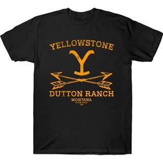 GILDAN เสื้อยืด พิมพ์ลายกราฟฟิค Yellowstone Dutton Ranch TV Shows สไตล์คาวบอยตะวันตก สุดเท่ ของขวัญวันเกิด สําหรับผู้ชาย