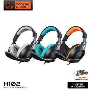 EGA LITE TYPE H102 หูฟังเกมมิ่ง Gaming Headset Jack 3.5mm  มีให้เลือก 3 สี รับประกันสินค้า 1 ปี