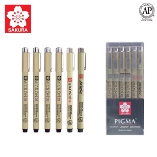 SAKURA (ซากุระ) ปากกาพิกม่า Pigma Pen SAKURA ปากกาตัดเส้น ปากกากาดำ รหัส XSDK