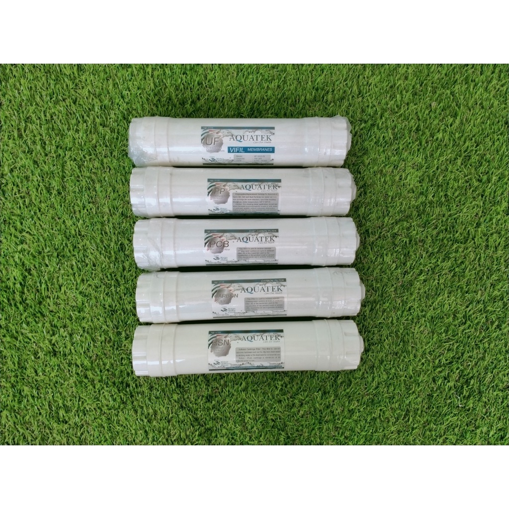 ไส้กรอง 5 ขั้นตอน Inline Aquatek Exma เครื่องกรองน้ำ ไส้กรอง PP # Post Carbon # Resin # UF # Carbon