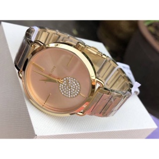 MICHAEL KORS Portia Rose Sunray Dial Ladies Two Tone Watch