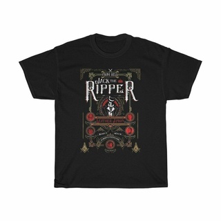 คอลูกเรือเสื้อยืด ผ้าฝ้าย พิมพ์ลาย Jack The Ripper FEkhjh08KNlahe94S-5XL