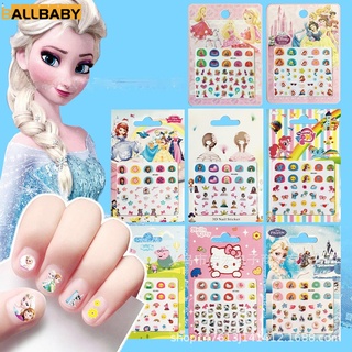 Childrens Cartoon Waterproof Nail Stickers Frozen KT Cat Princess Kids  Reward Waterproof Nail Stickers