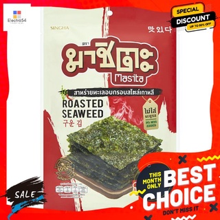 มาชิตะสาหร่ายอบ รสสไปซี่ 15กรัม MASITA ROASTED KOREAN STYLE SPICY 15G