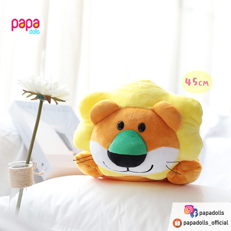 tabekko ตุ๊กตาสิงโต สิงโต ตุ๊กตาสัตว์ ตุ๊กตา 45cm มือ1 ของแท้จากญี่ปุ่น Papadolls