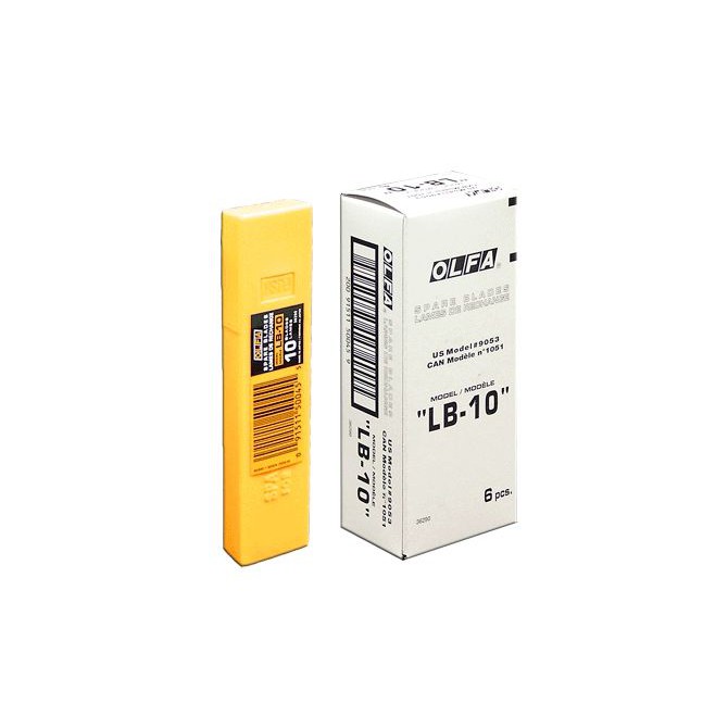 ใบมีดคัตเตอร์ใหญ่OLFA LB-10 18มม.(10ใบ/หลอด)