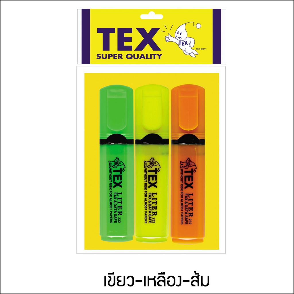 TEX LITER ปากกาเน้นข้อความ แพ็ค 3 ด้าม (มีให้เลือก 7 สี) — صورة 4