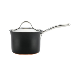 ANOLON NOUVELLE LUXE ONYX หม้อด้ามพร้อมฝาขนาด 21CM / 3.3L / 3.5QT SAUCEPAN W/SPOUTS (83880-T)